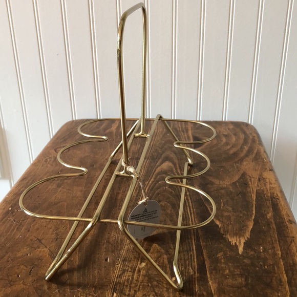 NWT West Elm gold drink carrier - Picture 3 of 4